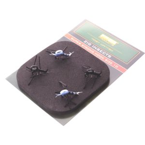 Super Strong Zig Insects White/Black 4шт/уп size 10 - "Мухи" для "Зиг Риг", белые/черные