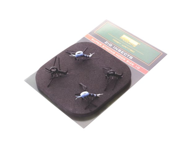 Super Strong Zig Insects White/Black 4шт/уп size 10 - "Мухи" для "Зиг Риг", белые/черные