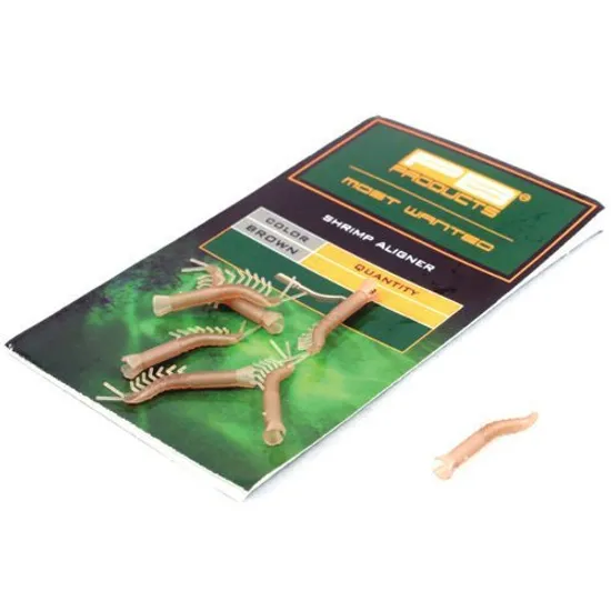 Лентяйки имитирующие креветку, коричневые Shrimp Aligner Brown 8шт/уп