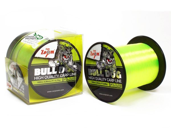 Карпова флуоресцентна ліска салатова Bull-Dog Fluo Carp Line 300m 0.25mm PT 8.8kg