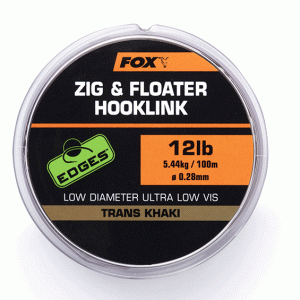 Поводковая леска с нейтральной плавучестью Fox Zig and Floater Hooklink Trans Khaki 12lb (0.28m