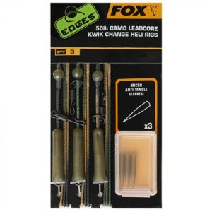 Монтаж FOX Edges 50lb Camo Leadcore Kwik Change Heli Rigs