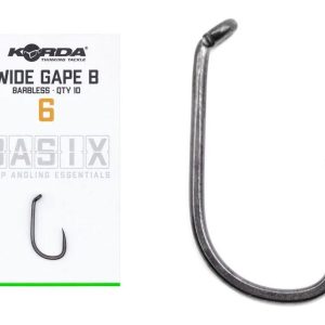 Гачки KORDA Basix Wide Gape №8 з мікроборіддям