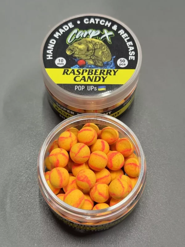 Бойли плаваючі pop ups RASPBERRY CANDY 10мм ТМ CarpX