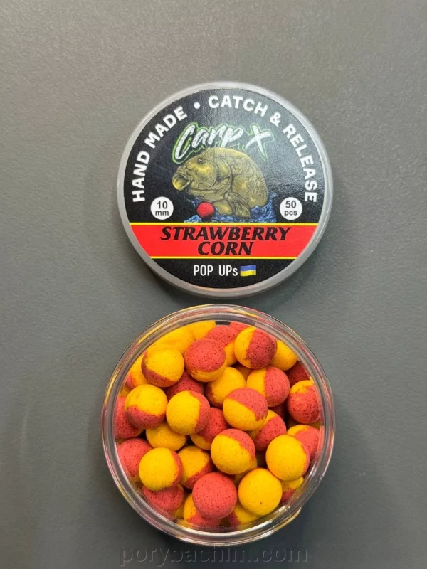 Бойли плаваючі pop ups STRAWBERRY CORN 10мм ТМ CarpX