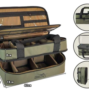 Подвійна сумка з повідочницею Multi-Bag Double для аксесуарів та годівниць