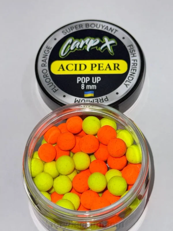 Бойли плаваючі POP UPS - ACID PEAR (КИСЛА ГРУША) 8мм ТМ CarpX