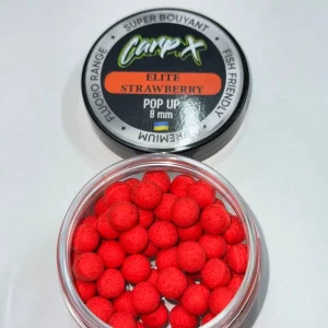 Бойли плаваючі POP UPS - ELITE STRAWBERRY (ПОЛУНИЦЯ) 8мм ТМ CarpX