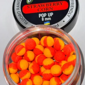 Бойли плаваючі POP UPS - STRAWBERRY CORN (ПОЛУНИЦЯ КУКУРУДЗА) 8мм ТМ CarpX