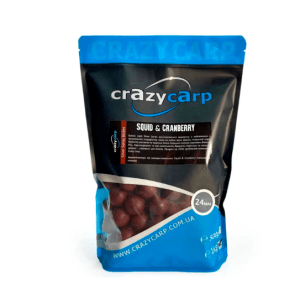 Бойли варені Crazy Carp Squid & Cranberry 24 мм 1кг