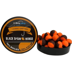 Бойли Crazy Carp Hybrid Wafters 12mm black opium&mango