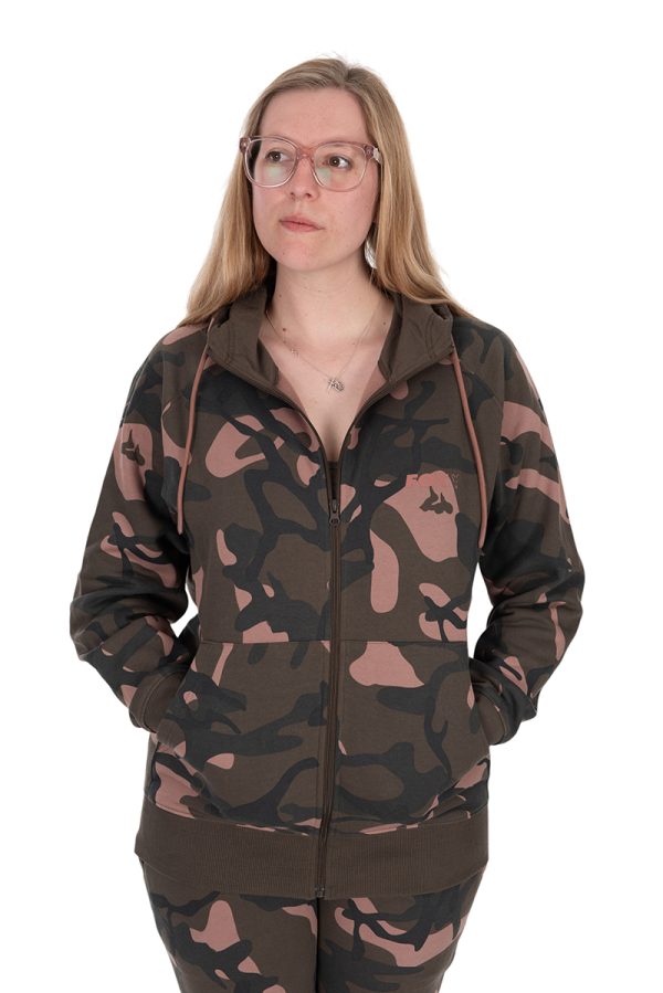 Fox Womens Zipped Camo Hoodie